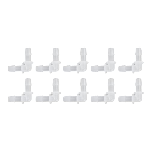 SUNGOOYUE Plastic Fitting 90 PE Elbow Hose Connector 6.4mm Same Diameter Tube Fitting for Pump Tube and Silicone Fish Tank Hose Connection Antiscratch Antirust (9.5mm) - size: 9.5mm