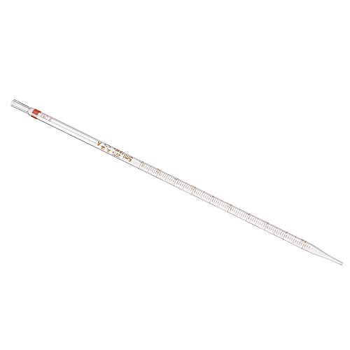 PATIKIL Graduated Dropper Pipettes, 1 Pcs 5ml Reusable Borosilicate Glass Pipette for Transfer Liquid for Laboratory, Chemistry, Clear - size: 5ml