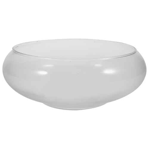 DOITOOL Clear Glass Fish Bowl 9.84 Inch Desktop Aquarium Small Fish Tank Planter for Goldfish Hydroponic Plants Home Office Wedding Decor - size: 25.00X25.00X10.00CM