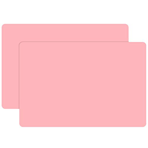 Gartful 23.6 x15.7 inch Resin Silicone Mats, X-Large Silicone Sheets for Jewelry Casting Molds, Nail Art, Acrylic Pouring, Nonstick Table Protector, Multipurpose Mat, Pink, Set of 2 - color: Pink, size: 2pcs - 23.6 x 15.7 inches