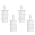 4pcs Plastic Hose Barb Fitting 3/4" to 5/16" Barbed Splicer Mender Joint Adapter Aquarium Clear - size: 3/4"-5/16"