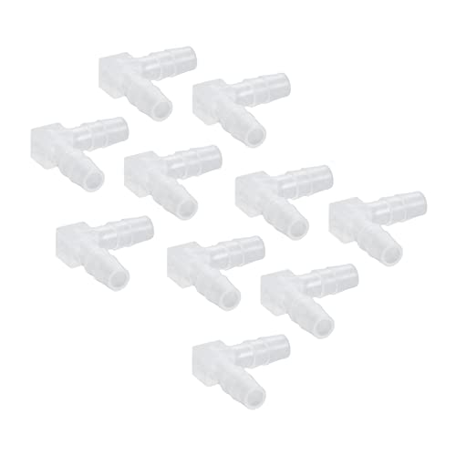 10Pcs Elbow Hose Barb Plastic Fitting 90 Degree Equal Barbed Joint L Shape - Wide Range of Use (6mm) - size: 6mm