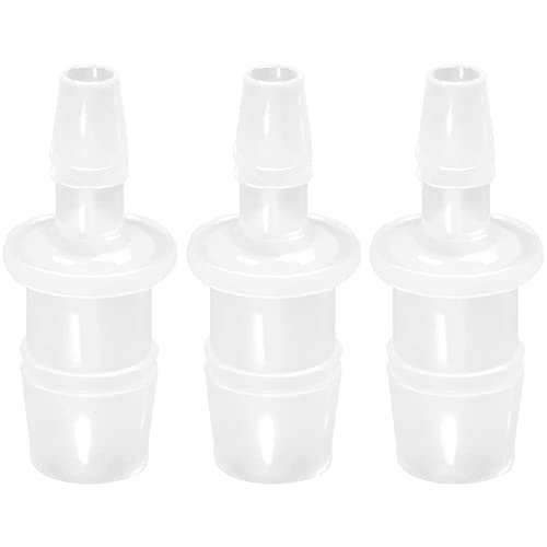 Plastic Hose Barb Reducer Pipe Fittings, 3/8" to 1/4" Hose ID Connectors Joint Splicer Mender Adapter Union Boat Water Air Aquarium O2 Fuel (Pack of 3) - size: 3/8"-1/4", style: 3