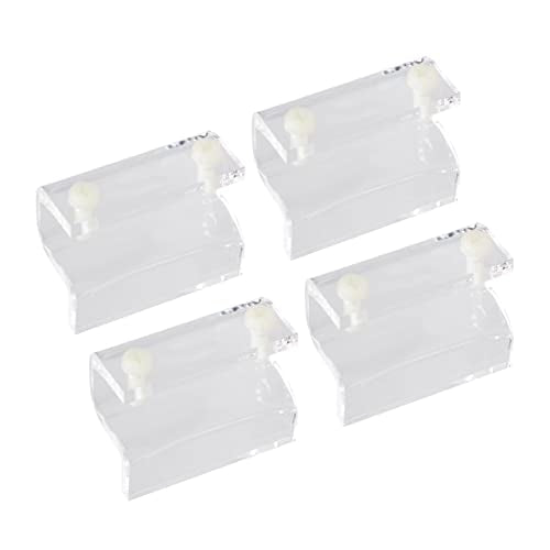 Aquarium Support Brackets 4pcs Acrylic Fish Tank Cover Holder Easy to Install Suitable for Open Ribs Tanks (White)