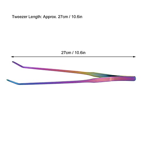 27cm Stainless Steel Aquarium Tweezers for Aquariums, Great Planting and Feeding Pliers Tools (Clip Folded 27cm)