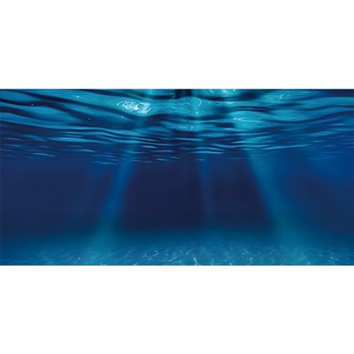 AWERT 36x20 inches Ocean Floor Aquarium Background Undersea Theme Aquarium Background Underwater Fish Tank Background - size: 36x20in/90x50cm