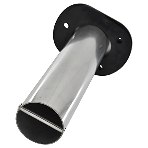 ISURE MARINE 2PCS Boat Stainless Steel Polished Fishing Rod Holder Flush Mount 15/30/90 Degree Casting Flange with Rubber Cap, Liner, Gasket PVC Cap and Inner Tube for Marine Yacht Kayak - color: 2pcs 90°