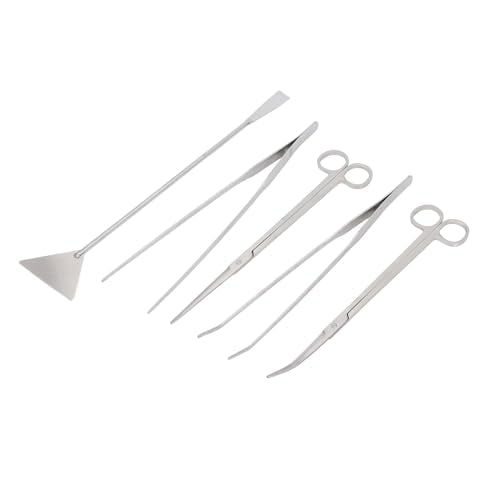 Aramox Aquascaping Plant Tool Kit, Stainless Steel Maintenance Tools Set for Beginners and Hobbyists, Precision Aquarium Tweezers and Scissors