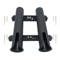HiUmi Wall Mounted Fishing Rod Holders Tubes Links Fishing Rod Holder Rack Rests (2-Pole-Black) - color: 2-pole-black