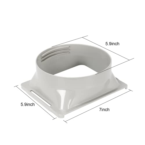 Portable AC Exhaust Hose Coupler 5.9 inch Air Conditioner Unit Vent Tube Connector Portable Air Conditioning Interface Adapter Accessories Parts (AA02) - style: AA02