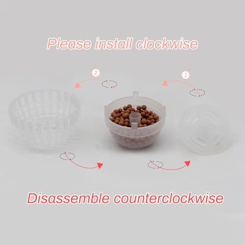WishLotus 2Pcs Transparent Plastic Aquarium Moss Ball Holder, Moss Accessory Landscape Ornaments for Fish Tank