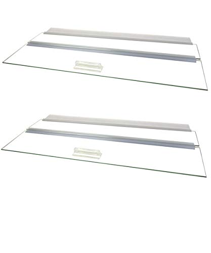 Aquarium Lid - Glass Canopy Two PIECE Set for 80 Gallon, 120 Gallon, & 150 Gallon Aquariums 48" Long x 24" Wide (48x24) with A Center Brace by Aquarium Masters Aquariums, Deep Blue & More, AM34824