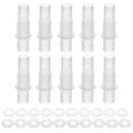 uxcell 10Pcs Plastic Hose Barb Fitting, 11/32" x 3/8" Bulkhead Adapter Union Splicer Mender Pipe Connector with M12 Nut and Washer for Aquarium Air Water Fuel - size: 11/32" x 3/8", M12 Nut