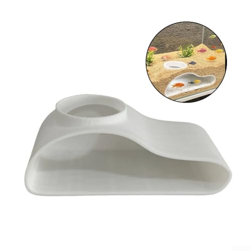 Underwater Tube Tunnel For Aquariums With Safe Cavity For Fish Shrimp Loaches To Explore And Rest In Stimulating Habitat Setup(Small White) - color: White, size: zzzz-s
