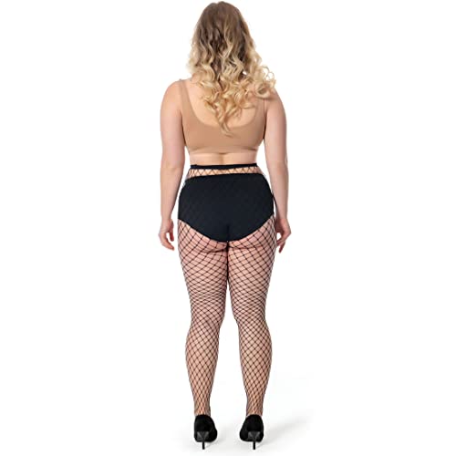 Fishnet Stockings for Women's High Waist Fishnet Tights Thigh High Stockings Pantyhose - size: One Size