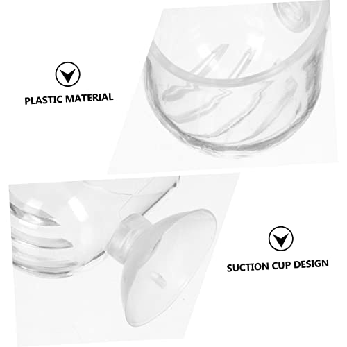 4pcs Fish Tank Feeding Cups Transparent Holder Cup Design Compact Planting Tool for Aquatic Plants Safe for Fish Tank Use