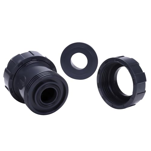 DERNORD 1/2" UPVC True Union Ball Check Valve with Full Port, EPDM Seals, Rated at 200 PSI, 1/2 Inch Socket - size: 1/2 inch