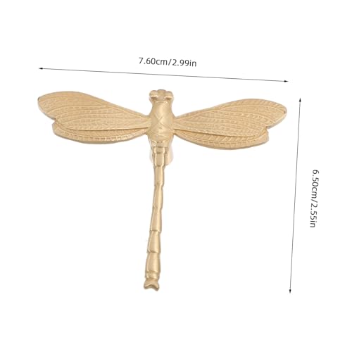 Veemoon Antique Cabinet Door Handles Knob Pulls for Drawer Brass Dragonfly Knobs Modern Drawer Pulls Vintage Style Furniture Handles - color: Yellow