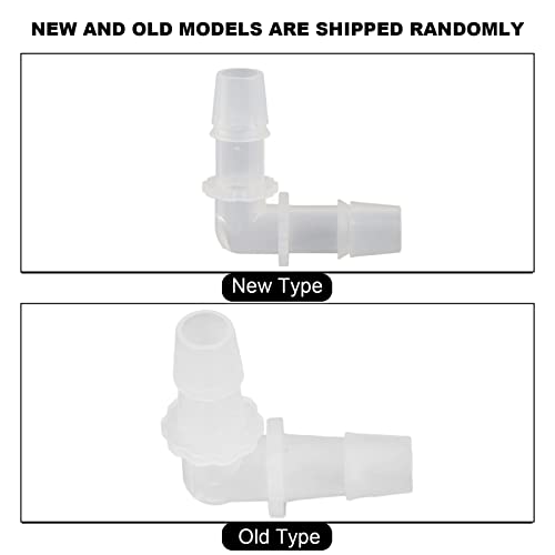 12Pcs Premium Plastic Hose Barb Fittings Elbow Connector Right Angle Barbed Splicer Adapter for Aquarium Lab Tubing Durable PP Material (11.1mm) - size: 11.1mm