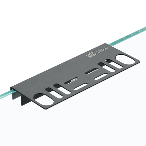 LINLAN Aluminum Aquarium Tool Holder - Fish Tank Accessories Organizer for Rimless Aquariums, Maintenance Tools, Tweezers, Tongs, Water Plants Accessories & Aquarium Supplies（Black） - color: Black