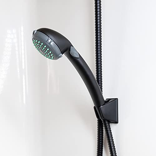 Dura Faucet DF-SA156-MB RV Handheld Shower Wand Bracket Holder, Mounting Screws Included (Matte Black) - color: Matte Black