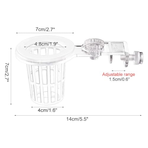Sturdy Aquarium Plant Holder, Acrylic Adjustable Clear Aquarium Plant Holder Premium Aquarium Planter Cups for Aquarium Aquascape Cultivation Decoration - color: Fixed Type Single Cup