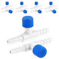 10 Pcs Aquarium Air Control Valves for 3/16" ID Airline Tubing, T Shaped Aquarium Air Valve Aquarium Tubing Connectors Single Way Plastic Flow Controllers Regulators for Fish Tank Tubing