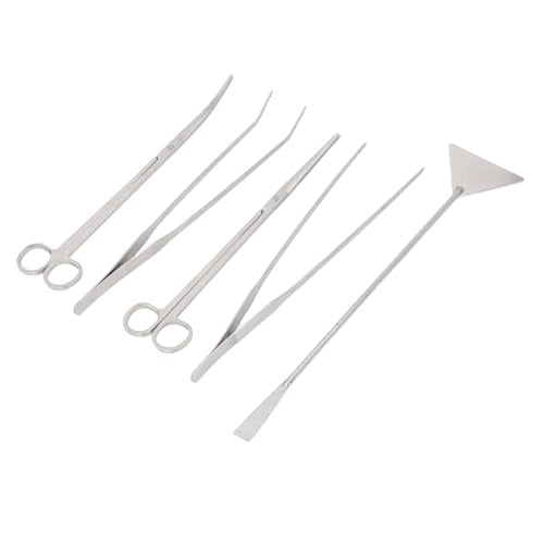 Aramox Aquascaping Plant Tool Kit, Stainless Steel Maintenance Tools Set for Beginners and Hobbyists, Precision Aquarium Tweezers and Scissors
