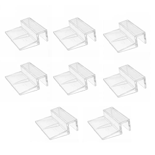 Suxgumoe Aquarium Cover Clip, 8 Pcs Universal Lid Clips for Rimless Aquariums (10MM) - color: 10MM
