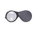 Pocket Magnifier Loupe 5X 10X 15X Triple Folding Magnifying Glass Jewelry Eye for Gemstone Coin Stamp Reading