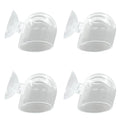 4Pcs Aquarium Worms Feeder, Acrylic Worm Feeding Cup with Suction Cups, Water Planter Pot Live Plant Holder for Fish Tank