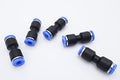 Push to Connect Fitting 3/16" Tube OD, Pneumatic Air Water Straight Union Two Way Connector/Coupler (Pack of 5) - size: 3/16 inch - 3/16 inch