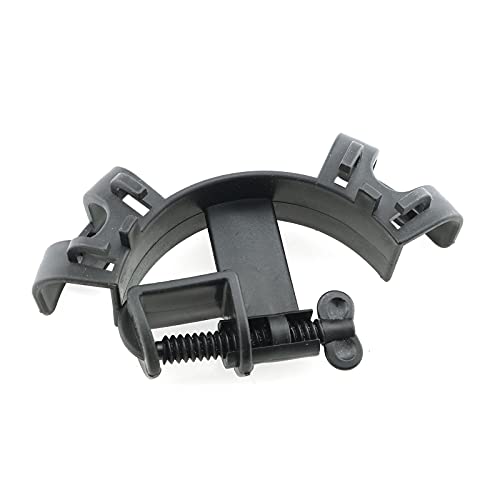 E-outstanding 2-Pack Water Pipe Fixing Clamp Adjustable Plastic Fish Tank Pipe Holder Fixed Clips Aquarium Tool, Black