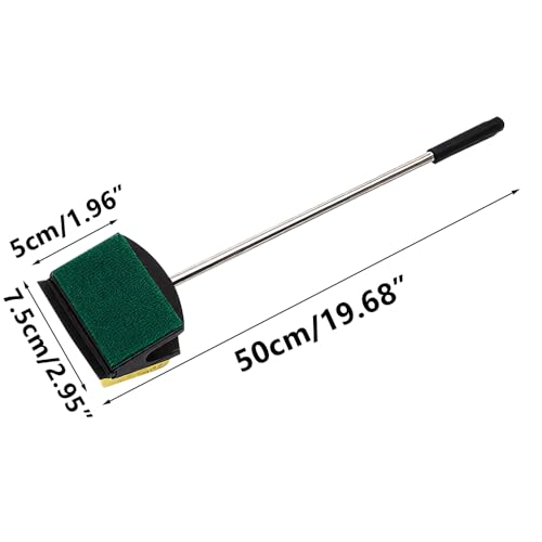 Aquarium Algae Scraper, Double Sided Fish Tank Scrubber with Long Handle for Glass/Acrylic/Plastic Tanks