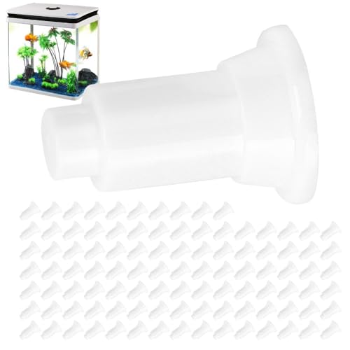 100Pcs Aquarium Divider Support Feet Adjustable Height Design PVC Tank Partition Legs for Fish Tank Cleaning Decoration(White) - color: White