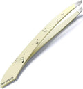 MR.GREEN Tweezers,Professional Precision Eyebrow Tweezers for Women and Men, Tweezers for Facial Hair Women, Stainless Steel Slanted Hair Removal Tweezers, Eyebrow Plucker, Ingrown hair tweezers - color: Light Yellow