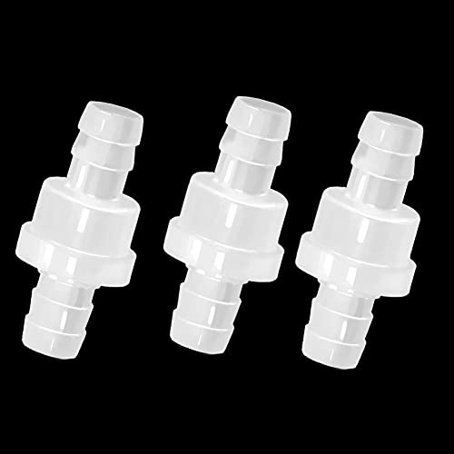 One Way Check Valve 1/2"(12MM) Hose Barb Non Return Ozone Resistance ANPTGHTPlastic Valve for Water Fuel Oil Air Gas (Pack of 3) - size: 1/2 Inch, style: 3 Pcs