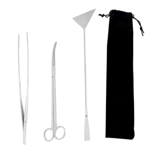 Levemolo Aquascaping Tools 1 Set of Precision Aquarium Cleaning Tools Stainless Steel Safe Storage Pouch
