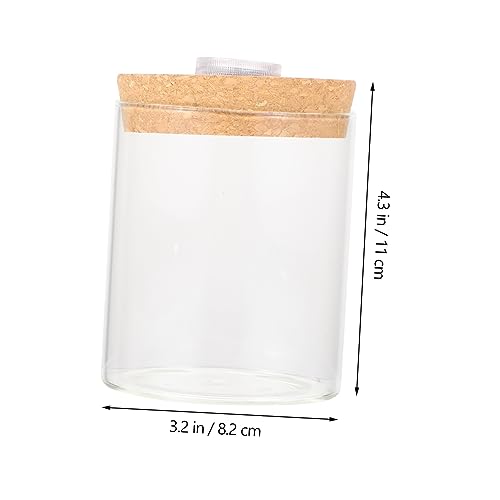 Ciieeo 1Pc Mini Glass Ecosystem Bottle with LED Light Creative DIY Micro Landscape Terrarium Holder for Fish Plants and Flowers Decorative Glass Jar for Home - size: 11X8.2X8.20cm