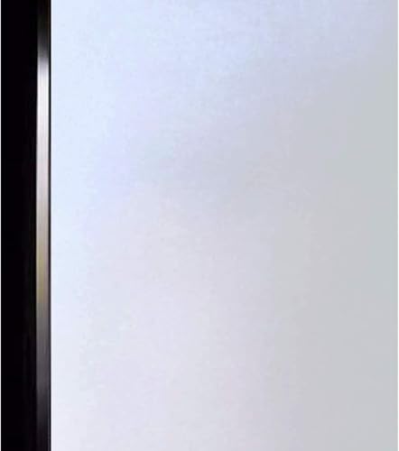 DUOFIRE Privacy Window Film Frosted Glass Film Static Cling Glass Film No Glue Anti-UV Window Sticker Non Adhesive for Privacy Office Meeting Room Bathroom Living Room, Matte White 47.2 x 157.4 in - color: Matte White, size: 47.2 x 157.4 in