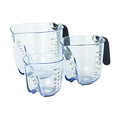 KitchenAid Universal Easy View Angled Measuring Cups, Set Of 3, Clear with Black Handles - color: Black, size: Set of 3, style: Angled