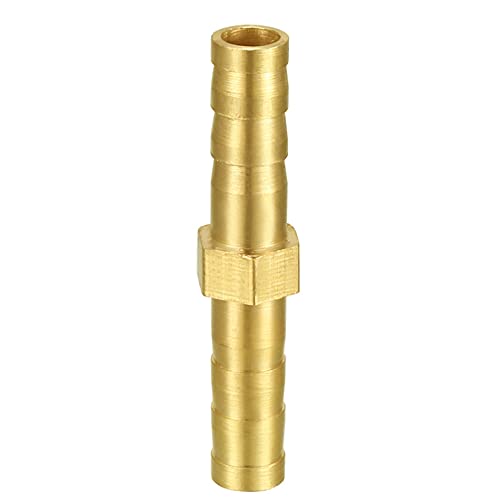 Joywayus Brass Hose Barb 5/16" ID Hex Union Brass Hose Fitting Water/Fuel/Air (Pack of 10) - size: 5/16", style: 10PCS