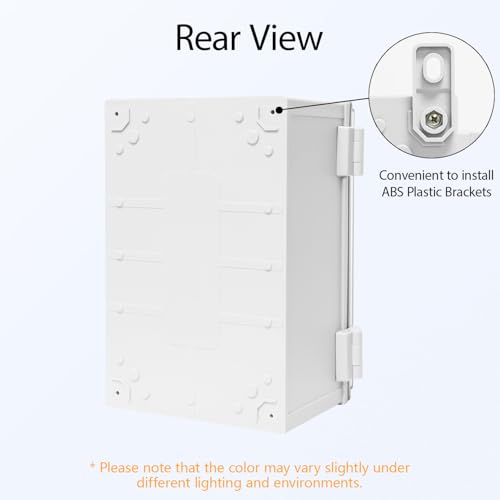 Junction Box, IP65 Waterproof Dustproof ABS Plastic Enclosure, Outdoor and Indoor Project Box Hinged Clear Cover with Mounting Plate Wall Brackets, Outer Dimension 11.8"x 7.9" x 7.1", Grey - size: 11.8"x 7.9" x 7.1" (1pc)