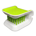 Openable BladeBrush Knife and Cutlery Cleaner Brush, Silverware Scrubber, Bristle Scrub for Kitchen Washing, Non-Slip, U-Design,Green,Retractable (KCCB-O) (1)