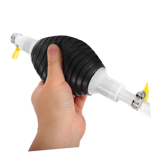 Mobestech Gas Siphon Pump with Valve for Liquid Transfer Tube Manual Fuel Pump for Oil Changes and Water Extraction for Cars and Aquariums