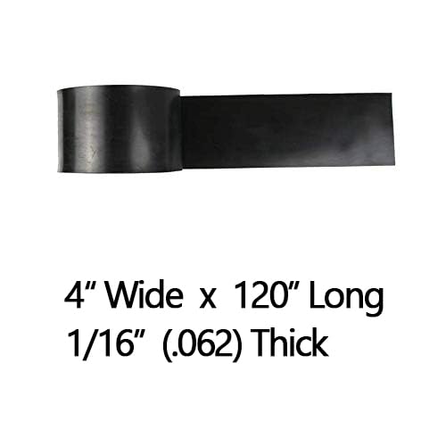 NABOWAN Solid Rubber Sheets,Strips,Rolls 1/16" (.062") Thick x 4" Wide x 120" Long, Thin Neoprene Rubber, Perfect for DIY Gasket Material, Sealing, Liner, Shield, Padding, Mat - size: 4" Wide x 120" Long, style: 1/16" (.062") Thick