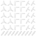 AQUANEAT Aquarium Airline Tubing Connector, Fish Tank Air Pump Connector, Plastic, 40Pcs
