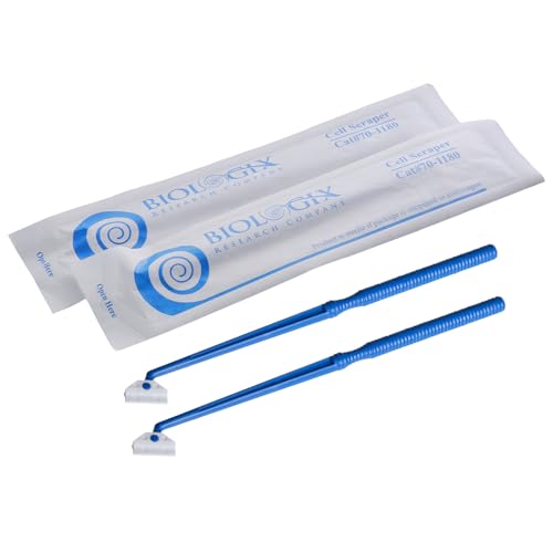 Biologix 100PCS Cell Culture Scraper, Multi-Position 18cm Handle Cell Scraper, Sterile, Individually Packaged, Polyethylene, Non-Pyrogenic - size: 18cm length