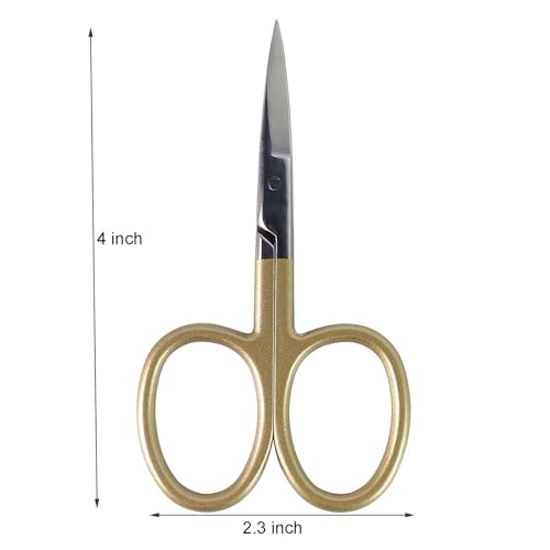 Fly Tying Scissor All Purpose 4inch Straight Scissor (Gold) - color: Gold