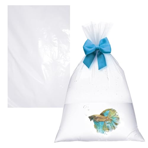 APQ Supply Clear Plastic Fish Bags, 6 x 12 Inch, 2 Mil Poly Bags, Pack of 100, Unprinted Clear Poly Bag for Aquarium Species Transfer and Transport - style: 6" X 12" / 2 Mil / 100 Pack
